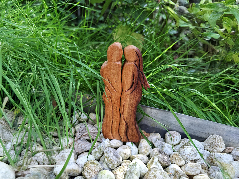 Pärchen, geschliffen und geölt